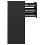 Armoire de bureau moderne avec jardinière 90 x 40 x 125 cm rangement sécurisé en acier anthracite 02_0055174