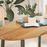 vidaXL Dessus de table 120x60x2 cm bois de chêne massif ovale