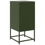 vidaXL Table de chevet vert olive 36x39x78 cm acier
