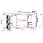 vidaXL Meuble TV 102 x 34 5 x 50 cm Chêne artisanal Bois d'ingénierie
