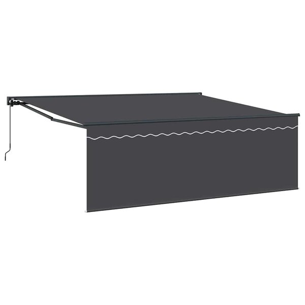 vidaXL Auvent Rétractable Anthracite 400 × 300 cm tissu