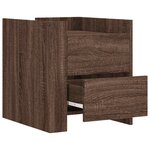 vidaXL Table de chevet chêne marron 45x50x50 cm bois d’ingénierie