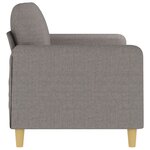 vidaXL Canapé à 2 places Taupe 140 cm Tissu