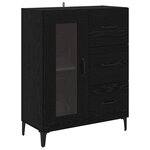 vidaXL Haut Armoire Chêne noir 69 5 x 34 x 180 cm Bois d'ingénierie