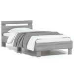 vidaXL Cadre de lit sans matelas avec tête de lit 75x190 cm