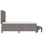 vidaXL Lit à ressorts avec tête de lit Taupe 140 x 200 cm tissu