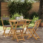vidaXL Chaises de bistrot d'extérieur 4 Pièces Gris foncé 40 x 53 x 80 cm
