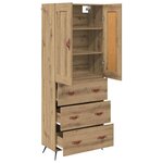 vidaXL Haut Armoire avec tiroir Chêne artisanal 69 5 x 34 x 180 cm