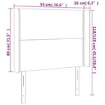vidaXL Tête de lit à LED Blanc 93x16x118/128 cm Similicuir
