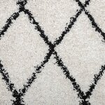 vidaXL Tapis shaggy à poils longs moderne crème et noir 60x110 cm
