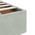 vidaXL Cadre de lit avec matelas Gris clair 120 x 200 cm Velours