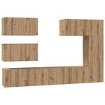 vidaXL Ensemble meuble TV 6 Pièces Chêne artisanal Bois d'ingénierie