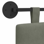 vidaXL Tête de lit suspendue Gris clair Tissu en velours côtelé