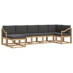 vidaXL Ensemble de canapés d'extérieur 7 pc Blanc et anthracite