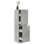 vidaXL Armoire d'apothicaire gris béton 40x41x144 5 cm bois ingénierie