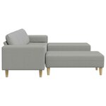 vidaXL Canapé de salon 3 Pièces Gris nuage 250 x 188 x 76 cm Polyester