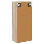 vidaXL Meuble de lavabo mural Chêne Sonoma 35 x 20 x 81 cm