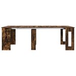 vidaXL Table à dîner 240 x 85 x 75 cm Bois d'ingénierie Chêne fumé
