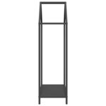 vidaXL Portant de bois chauffage noir 40x25x90 cm