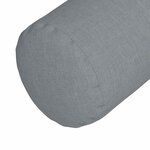 vidaXL Coussins d'accent 2 Pièces Gris clair Ø 25 x 70 cm tissu