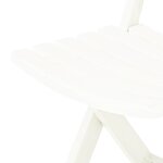 vidaXL Chaises de jardin pliables lot de 2 Plastique Blanc
