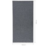 vidaXL Tapis 100x200 cm Gris