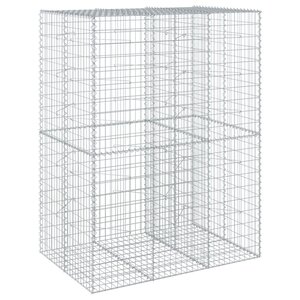 vidaXL Panier gabion avec couvercle 150x100x200 cm fer galvanisé