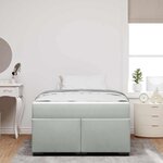 vidaXL Cadre de lit avec matelas Gris clair 120 x 200 cm Velours