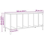 vidaXL Armoire à disques chêne artisanal 100x38x48cm bois d'ingénierie