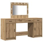 vidaXL Table de Toilette avec tiroir 3 Pièces Marron 40 x 41 x 75 cm