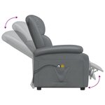 vidaXL Fauteuil de massage Gris Similicuir