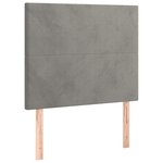 vidaXL Sommier à lattes de lit et matelas Gris clair 120x200cm Velours