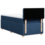vidaXL Sommier à lattes de lit avec matelas Bleu 80x200 cm Tissu