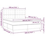 vidaXL Sommier à lattes de lit et matelas et LED Noir 180x200 cm Tissu