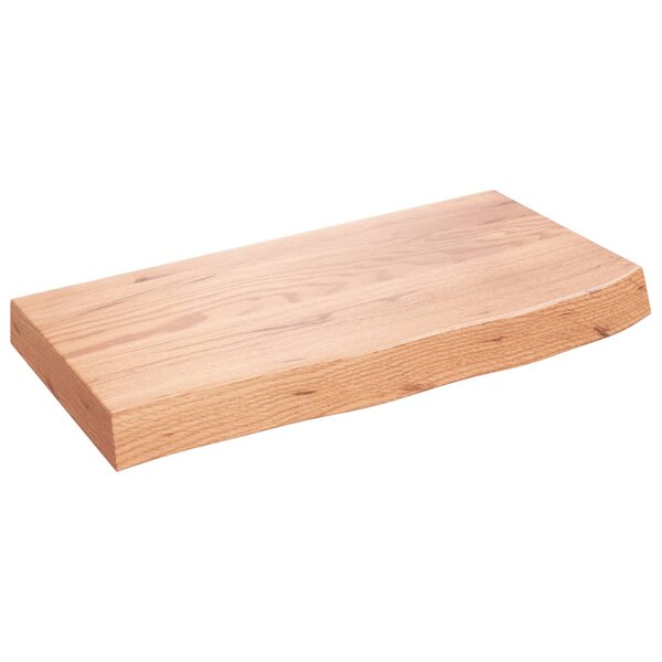 vidaXL Étagère murale marron clair bois chêne massif traité