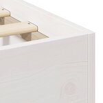 vidaXL Cadre de lit surélevé avec stockage Blanc Bois massif en pin