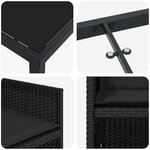 vidaXL Ensemble de salle à manger pour jardin 5 Pièces Noir polyrotin