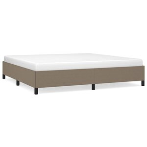 vidaXL Cadre de lit sans matelas taupe 200x200 cm tissu