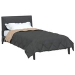 vidaXL Duvet d'été simple Anthracite et Taupe 220 x 155 cm Microfibre