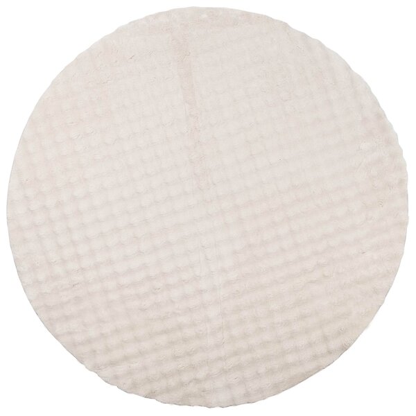 vidaXL Tapis de surface Rond HUARTE Beige Ø 160 CM Polyester