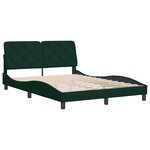vidaXL Cadre de lit sans matelas vert foncé 140x190 cm velours