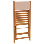 vidaXL Ensemble à manger de jardin 5 Pièces taupe tissu et bois massif