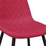 vidaXL Chaises à manger lot de 4 Rouge bordeaux Velours
