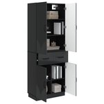 vidaXL Ensemble de Meubles 2 Pièces Noir Bois d'ingénierie
