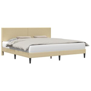 vidaXL Cadre de lit avec tête de lit Gris Vert Clair 200 x 200 cm