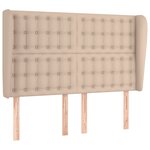 vidaXL Tête de lit avec oreilles Cappuccino 147x23x118/128 cm