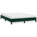 vidaXL Cadre de lit sans matelas vert foncé 140x190 cm velours