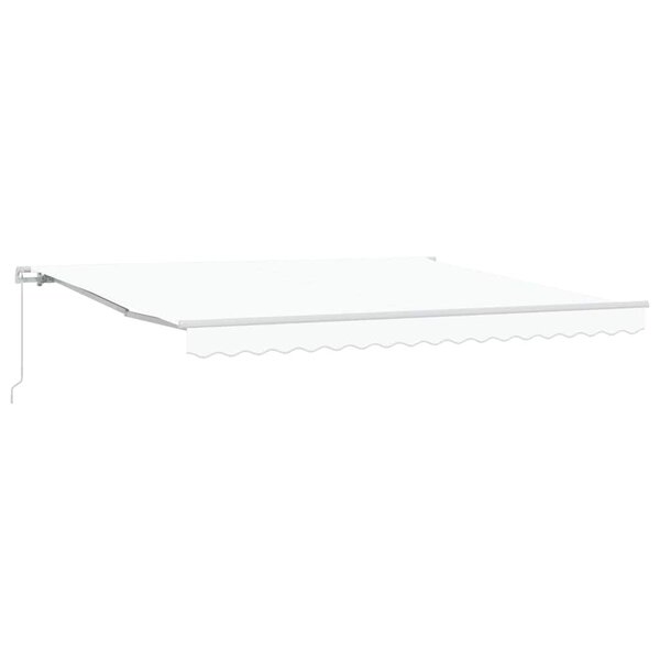 vidaXL Auvent Rétractable Blanc 400 × 350 cm Tissu  Métal
