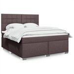 vidaXL Sommier à lattes de lit avec matelas Marron foncé 180x200 cm