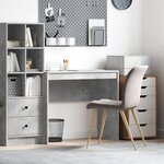 vidaXL Bureau d'écriture Béton gris MDF 90 x 40 x 76 cm Moderne Bureau